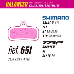 Less Brake Pad - Shimano / TRP 4 piston / Semi-metallic
