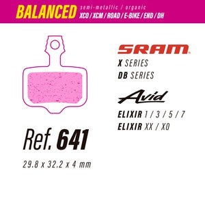 Less Brake Pad - SRAM Elixir / Level / DB-series Semi-metallic